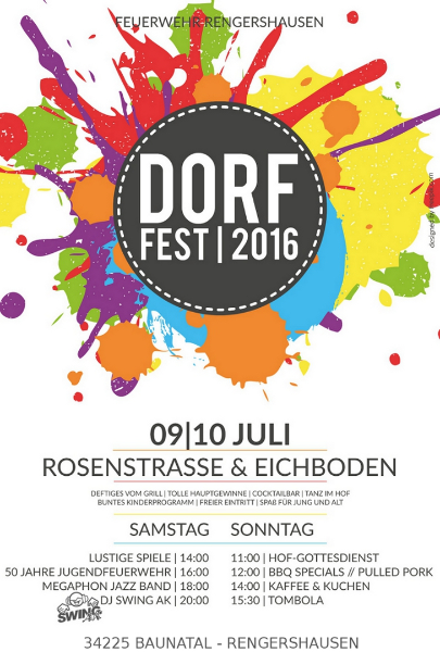 Dorffest Baunatal Rengershausen 2016